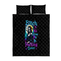 Witch Skull Quilt Bed Set Bitch I'm Not A Princess I'm The Fucking Queen - Wonder Print Shop