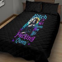 Witch Skull Quilt Bed Set Bitch I'm Not A Princess I'm The Fucking Queen - Wonder Print Shop