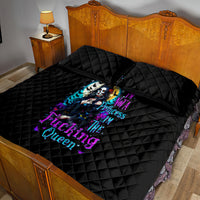 Witch Skull Quilt Bed Set Bitch I'm Not A Princess I'm The Fucking Queen - Wonder Print Shop