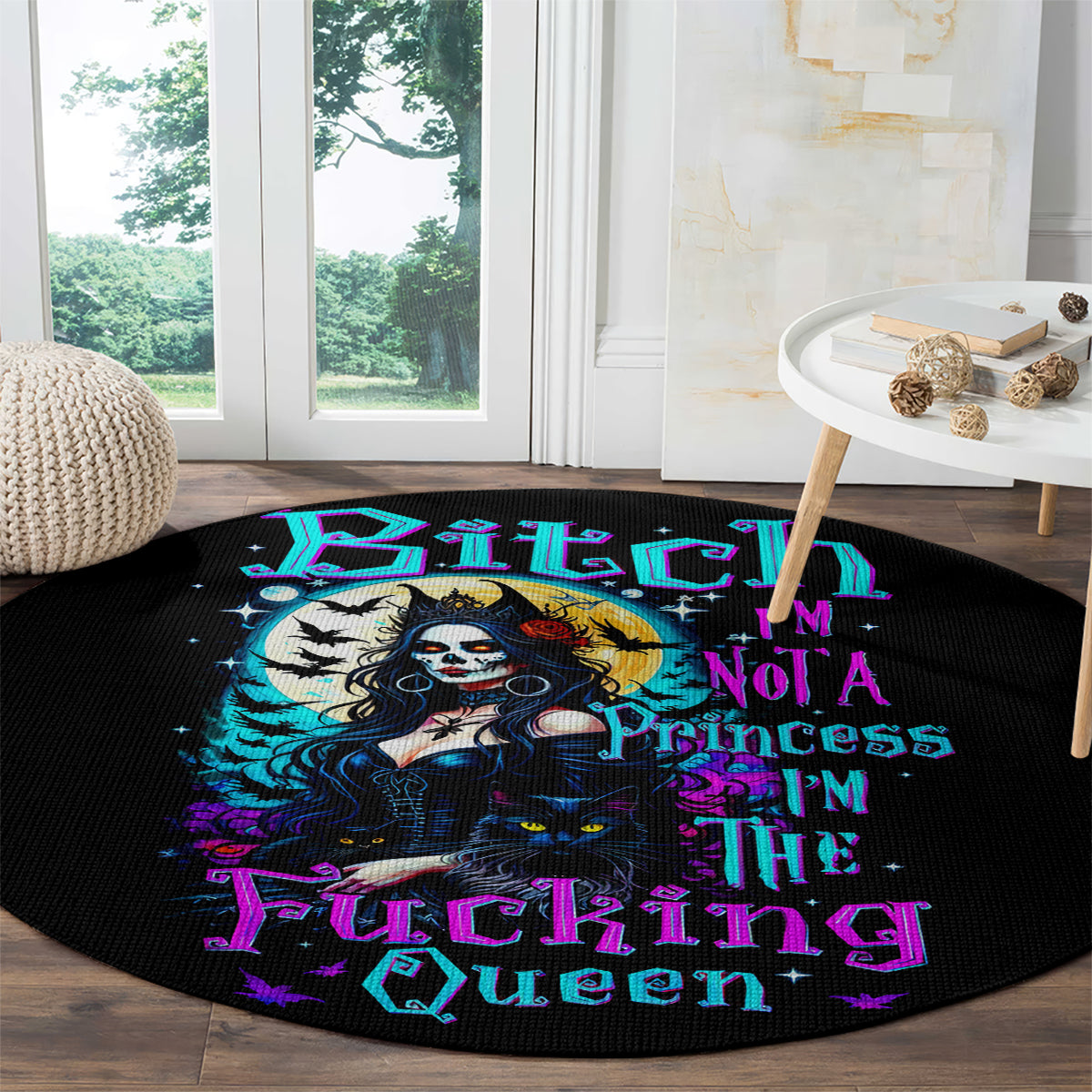 witch-skull-round-carpet-bitch-im-not-a-princess-im-the-fucking-queen
