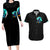 Witch Skull Couples Matching Long Sleeve Bodycon Dress and Hawaiian Shirt Come With Us And You Will See Our Halloween - Wonder Print Shop