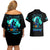 Witch Skull Couples Matching Off Shoulder Short Dress and Hawaiian Shirt Come With Us And You Will See Our Halloween - Wonder Print Shop