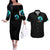 Witch Skull Couples Matching Off The Shoulder Long Sleeve Dress and Hawaiian Shirt Come With Us And You Will See Our Halloween - Wonder Print Shop