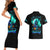 Witch Skull Couples Matching Short Sleeve Bodycon Dress and Hawaiian Shirt Come With Us And You Will See Our Halloween - Wonder Print Shop