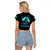 Witch Skull Raglan Cropped T Shirt Come With Us And You Will See Our Halloween - Wonder Print Shop