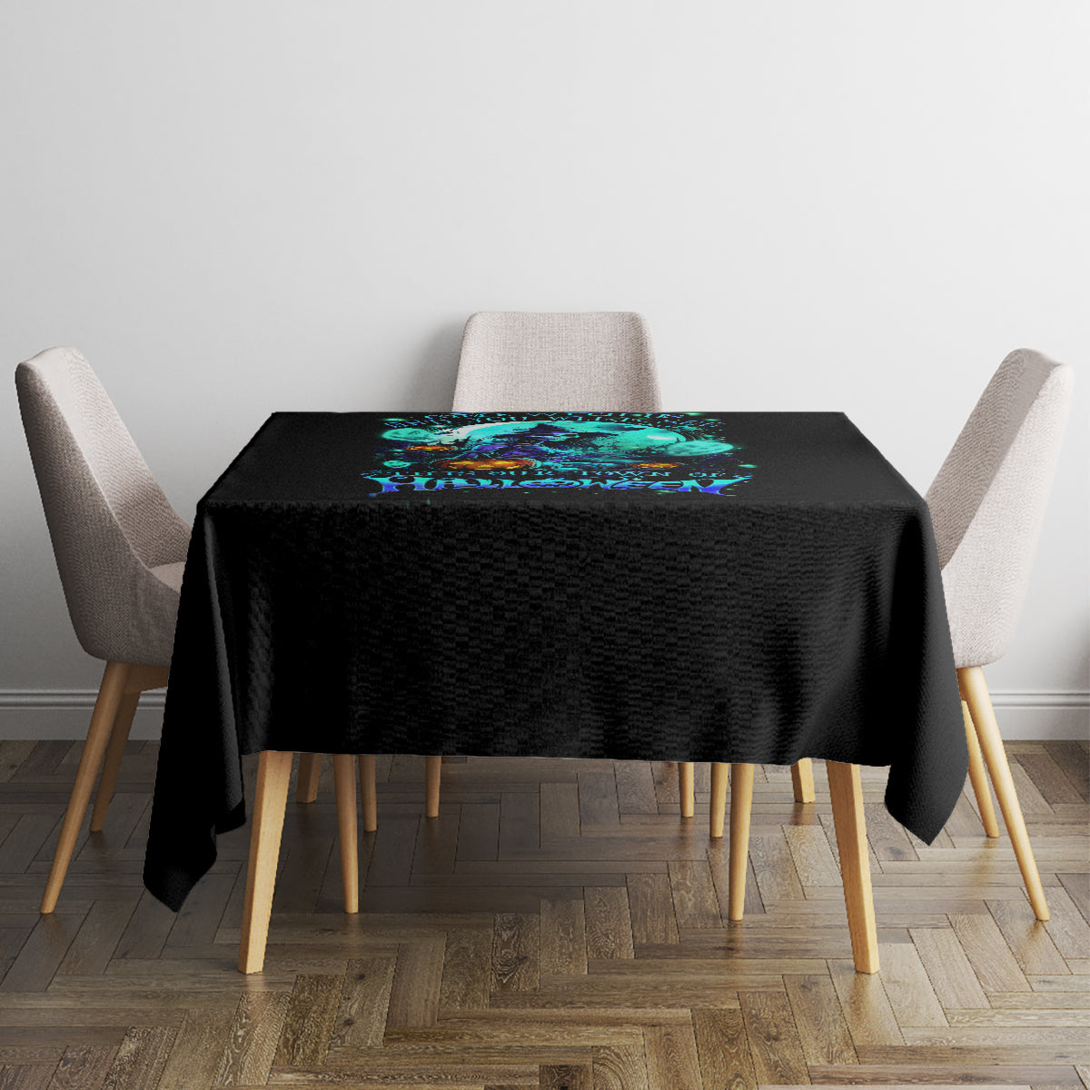 Witch Skull Tablecloth Come With Us And You Will See Our Halloween - Wonder Print Shop
