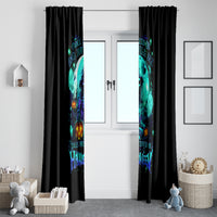 Witch Skull Window Curtain Come With Us And You Will See Our Halloween - Wonder Print Shop