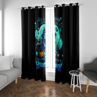 Witch Skull Window Curtain Come With Us And You Will See Our Halloween - Wonder Print Shop