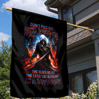 Warrior Skull Garden Flag Don't Pss Off Old People - Wonder Print Shop