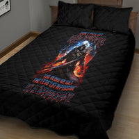 Warrior Skull Quilt Bed Set Don't Pss Off Old People - Wonder Print Shop