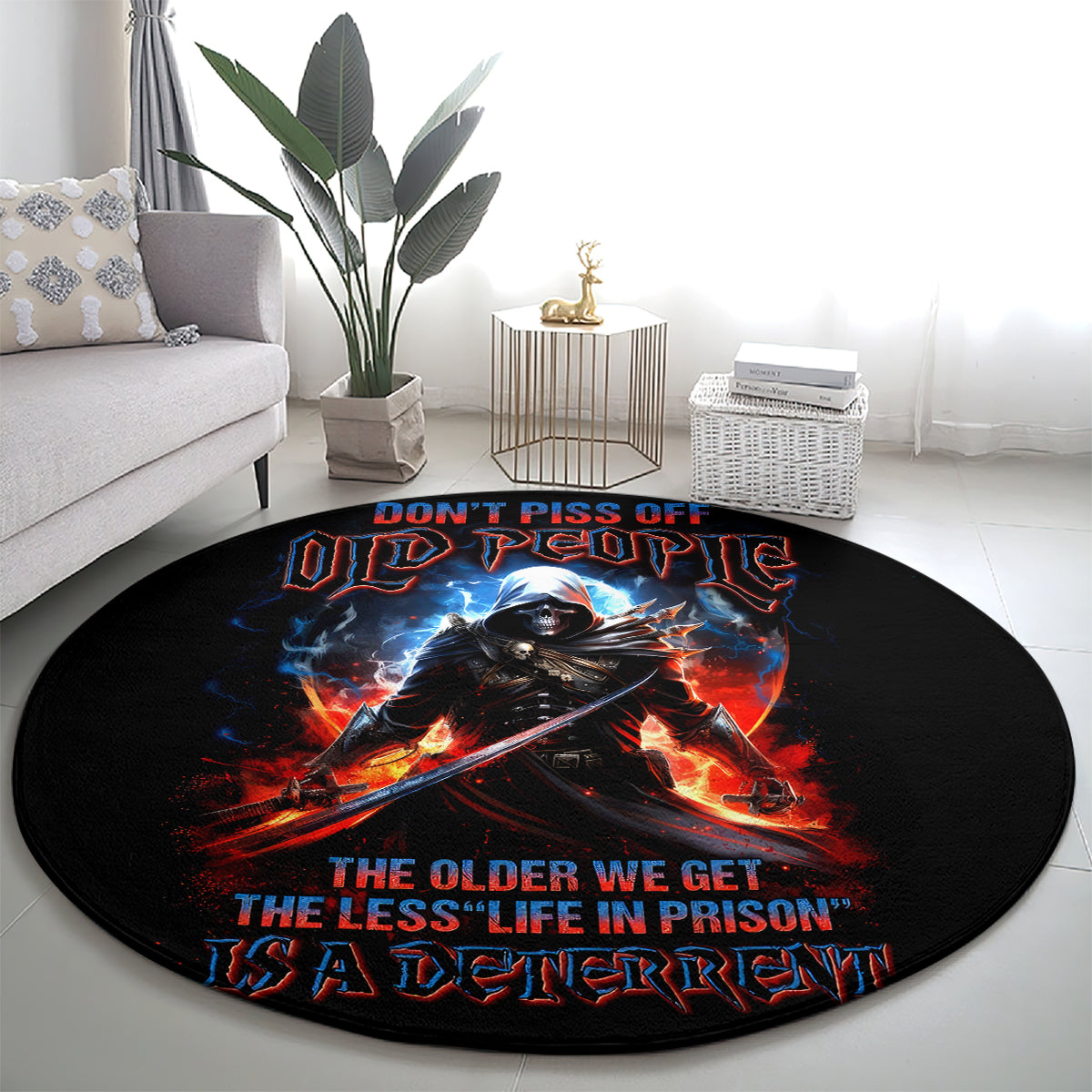 warrior-skull-round-carpet-dont-pss-off-old-people