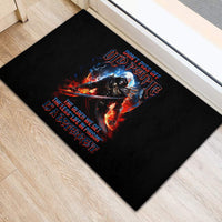 Warrior Skull Rubber Doormat Don't Pss Off Old People - Wonder Print Shop