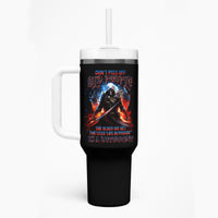 Warrior Skull Tumbler With Handle Don't Pss Off Old People - Wonder Print Shop