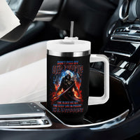 Warrior Skull Tumbler With Handle Don't Pss Off Old People - Wonder Print Shop