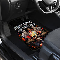 Cross Skull Car Mats Honesty Loyalty And Respect Worth More Than Gold, Diamond - Wonder Print Shop