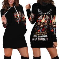 Cross Skull Hoodie Dress Honesty Loyalty And Respect Worth More Than Gold, Diamond - Wonder Print Shop