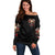Cross Skull Off Shoulder Sweater Honesty Loyalty And Respect Worth More Than Gold, Diamond - Wonder Print Shop