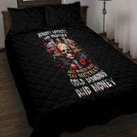 Cross Skull Quilt Bed Set Honesty Loyalty And Respect Worth More Than Gold, Diamond - Wonder Print Shop