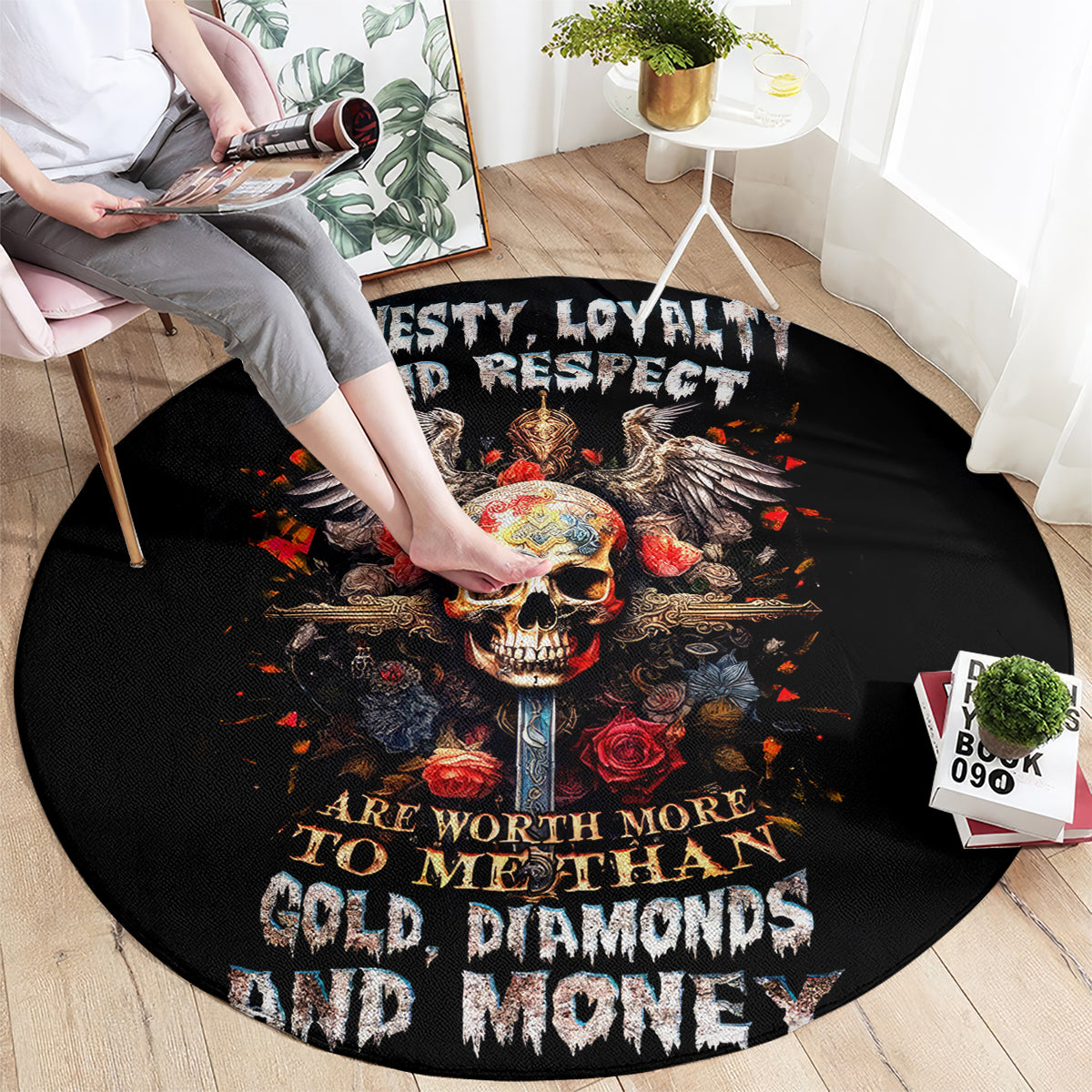 cross-skull-round-carpet-honesty-loyalty-and-respect-worth-more-than-gold-diamond