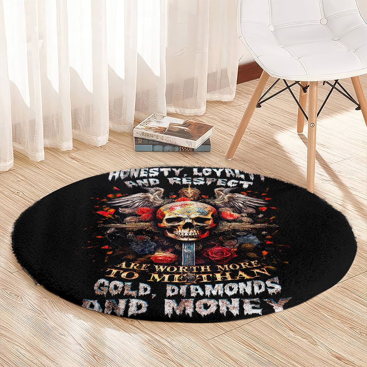 cross-skull-round-carpet-honesty-loyalty-and-respect-worth-more-than-gold-diamond