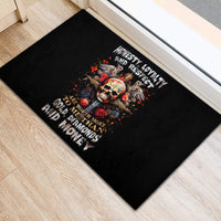Cross Skull Rubber Doormat Honesty Loyalty And Respect Worth More Than Gold, Diamond - Wonder Print Shop
