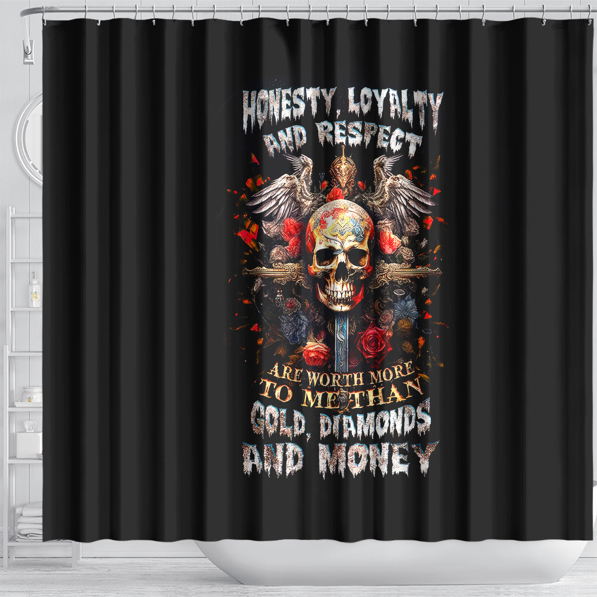 cross-skull-shower-curtain-honesty-loyalty-and-respect-worth-more-than-gold-diamond