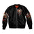 Cross Skull Sleeve Zip Bomber Jacket Honesty Loyalty And Respect Worth More Than Gold, Diamond - Wonder Print Shop