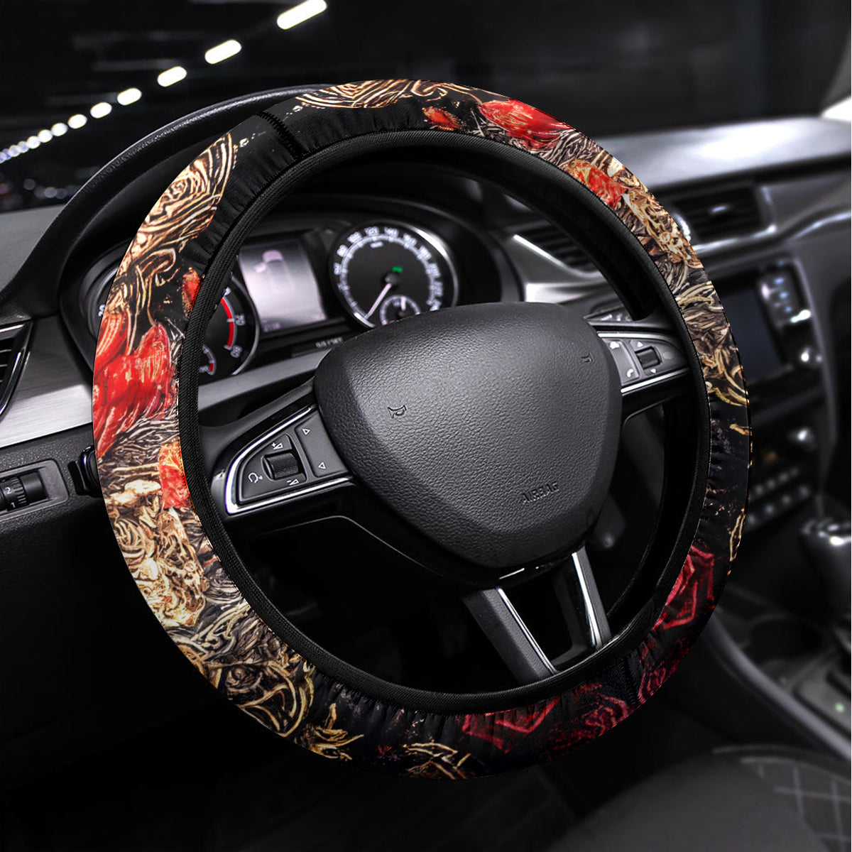 Cross Skull Steering Wheel Cover Honesty Loyalty And Respect Worth More Than Gold, Diamond - Wonder Print Shop
