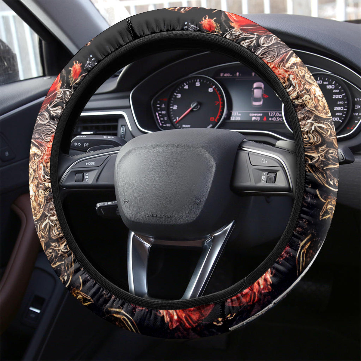Cross Skull Steering Wheel Cover Honesty Loyalty And Respect Worth More Than Gold, Diamond - Wonder Print Shop