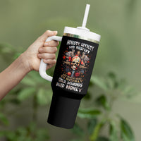 Cross Skull Tumbler With Handle Honesty Loyalty And Respect Worth More Than Gold, Diamond - Wonder Print Shop