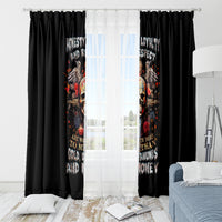 Cross Skull Window Curtain Honesty Loyalty And Respect Worth More Than Gold, Diamond - Wonder Print Shop