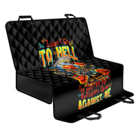 Pumpkin Skull Back Car Seat Cover I Wan't Go To Hell The Devil Still Restraining Against Me - Wonder Print Shop