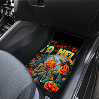 Pumpkin Skull Car Mats I Wan't Go To Hell The Devil Still Restraining Against Me - Wonder Print Shop