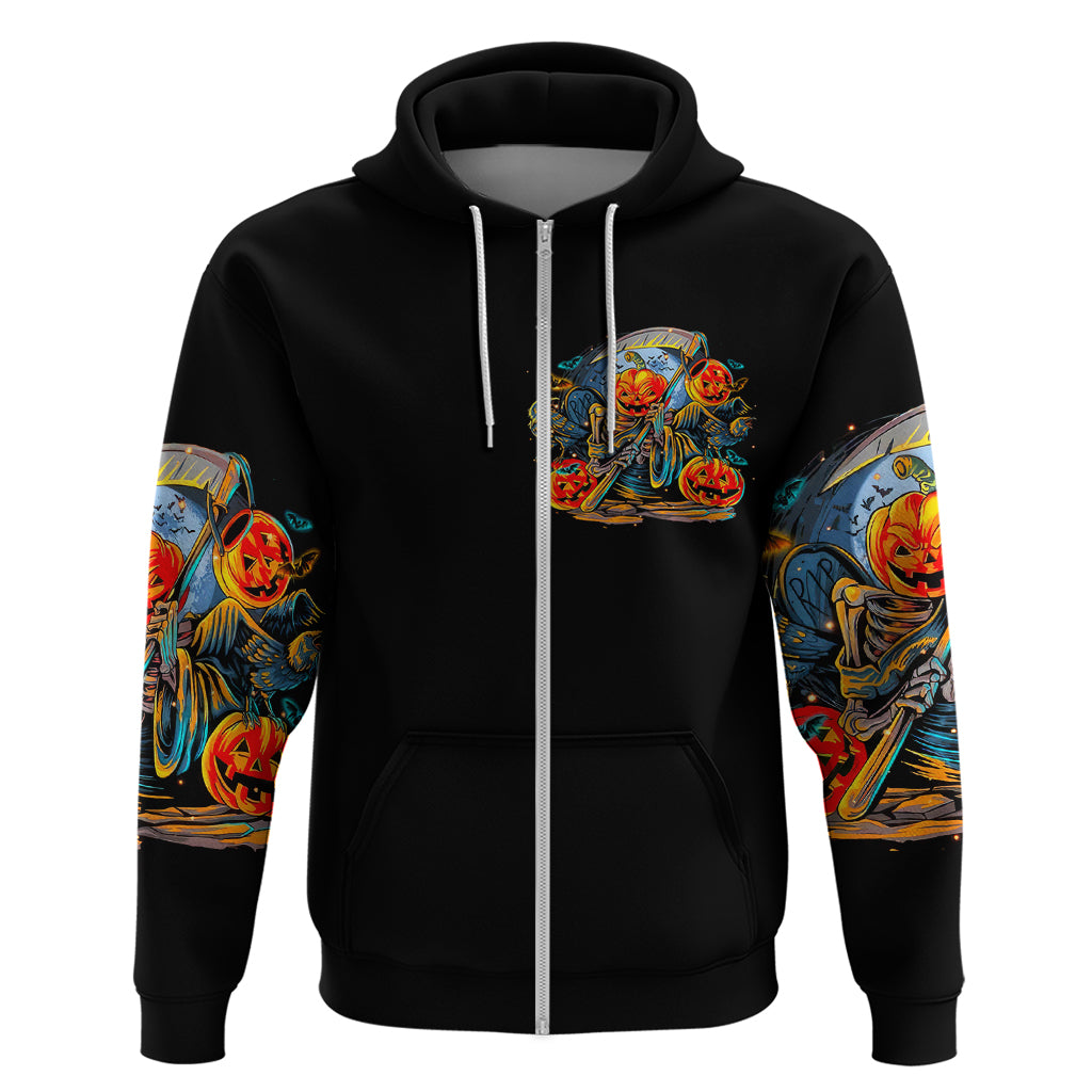 Pumpkin Skull Hoodie I Wan't Go To Hell The Devil Still Restraining Against Me - Wonder Print Shop