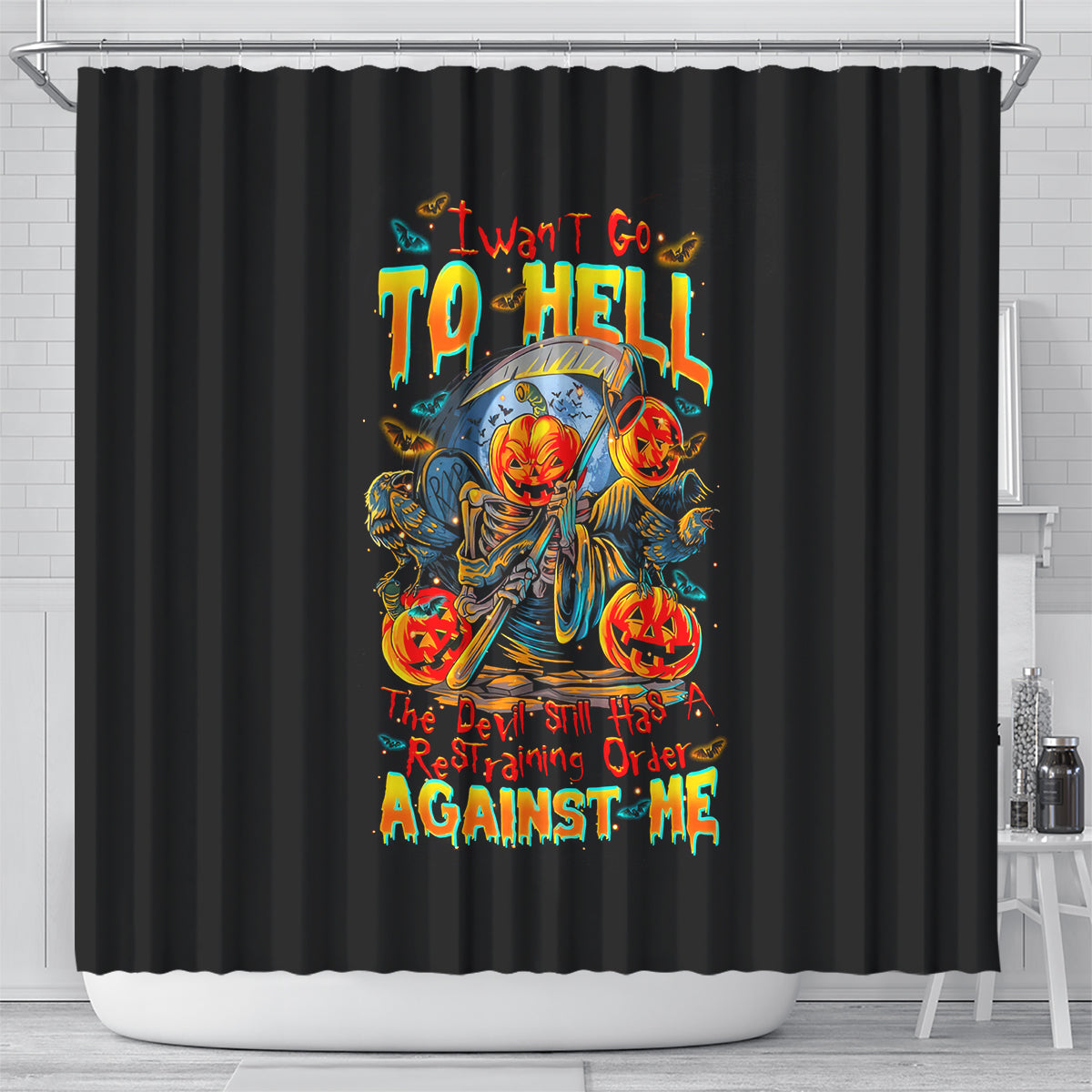 pumpkin-skull-shower-curtain-i-want-go-to-hell-the-devil-still-restraining-against-me