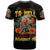 Pumpkin Skull T Shirt I Wan't Go To Hell The Devil Still Restraining Against Me - Wonder Print Shop