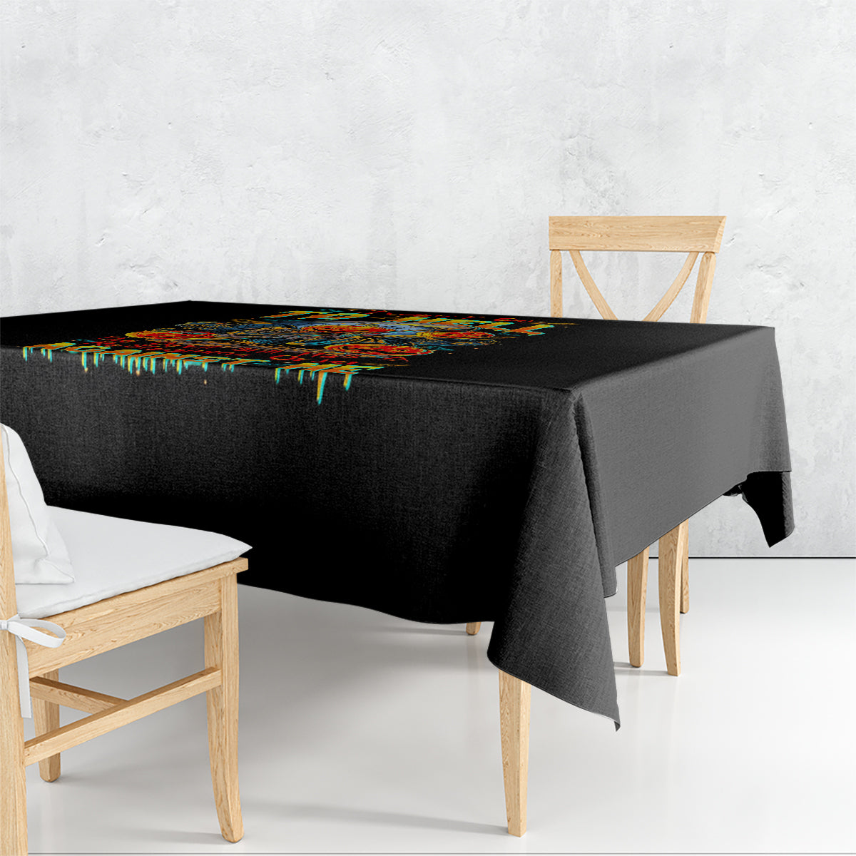 Pumpkin Skull Tablecloth I Wan't Go To Hell The Devil Still Restraining Against Me - Wonder Print Shop