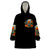 Pumpkin Skull Wearable Blanket Hoodie I Wan't Go To Hell The Devil Still Restraining Against Me - Wonder Print Shop