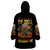 Pumpkin Skull Wearable Blanket Hoodie I Wan't Go To Hell The Devil Still Restraining Against Me - Wonder Print Shop