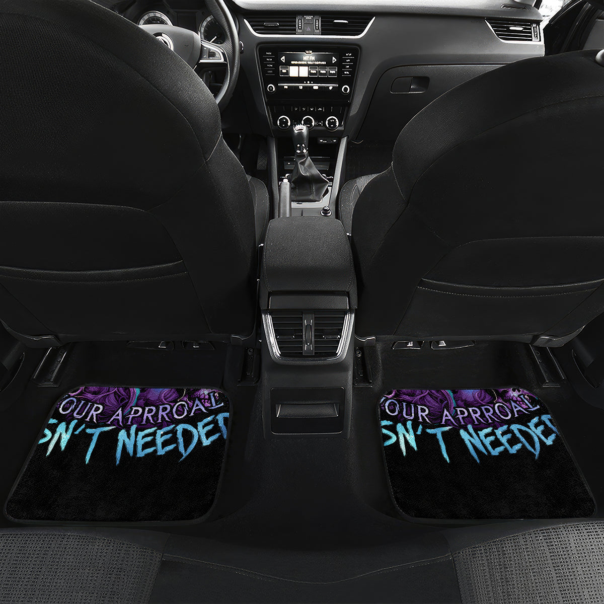 Witch Skull Car Mats Iam Who Iam Your Approval Isn't Need - Wonder Print Shop