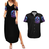 Witch Skull Couples Matching Summer Maxi Dress and Hawaiian Shirt Iam Who Iam Your Approval Isn't Need - Wonder Print Shop