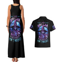 Witch Skull Couples Matching Tank Maxi Dress and Hawaiian Shirt Iam Who Iam Your Approval Isn't Need - Wonder Print Shop