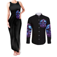Witch Skull Couples Matching Tank Maxi Dress and Long Sleeve Button Shirts Iam Who Iam Your Approval Isn't Need - Wonder Print Shop