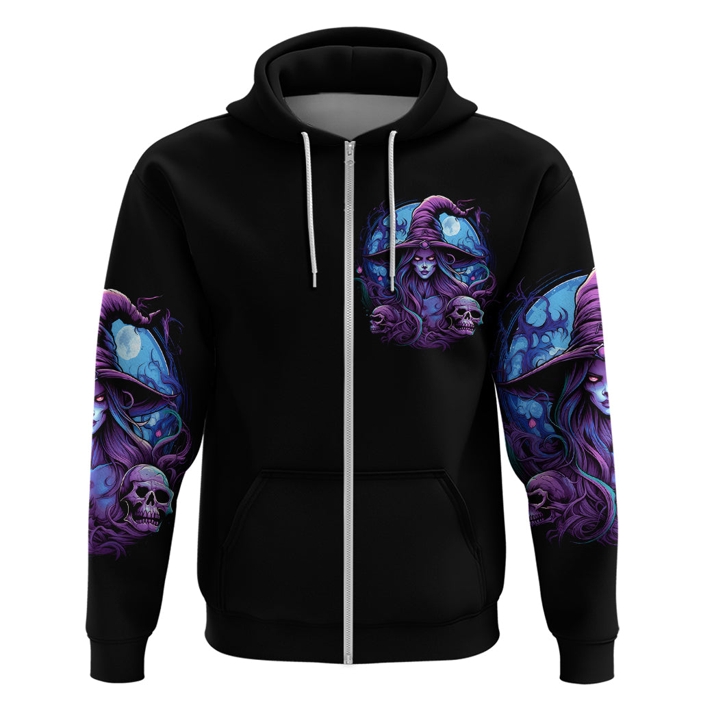 Witch Skull Hoodie Iam Who Iam Your Approval Isn't Need - Wonder Print Shop