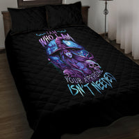 Witch Skull Quilt Bed Set Iam Who Iam Your Approval Isn't Need - Wonder Print Shop