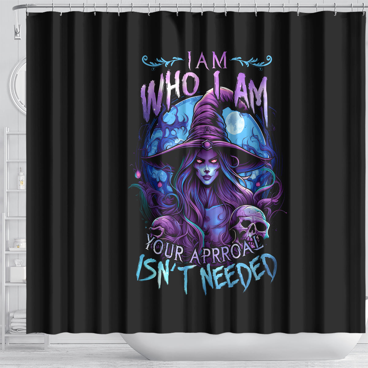 witch-skull-shower-curtain-iam-who-iam-your-approval-isnt-need