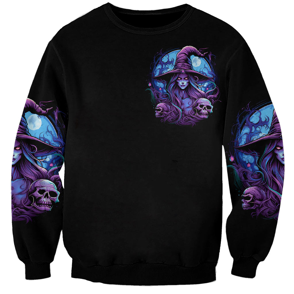 Witch Skull Sweatshirt Iam Who Iam Your Approval Isn't Need - Wonder Print Shop