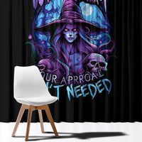 Witch Skull Window Curtain Iam Who Iam Your Approval Isn't Need - Wonder Print Shop