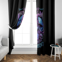 Witch Skull Window Curtain Iam Who Iam Your Approval Isn't Need - Wonder Print Shop
