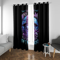Witch Skull Window Curtain Iam Who Iam Your Approval Isn't Need - Wonder Print Shop